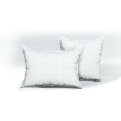 Taie Oreiller en lin chambray 50x70 Blanc | Maisons du Monde