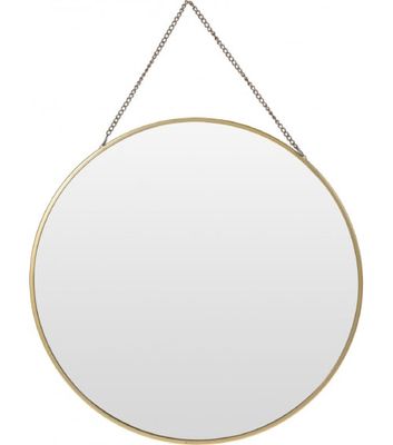Miroir doré suspendu avec chaînette D29 | Maisons du Monde