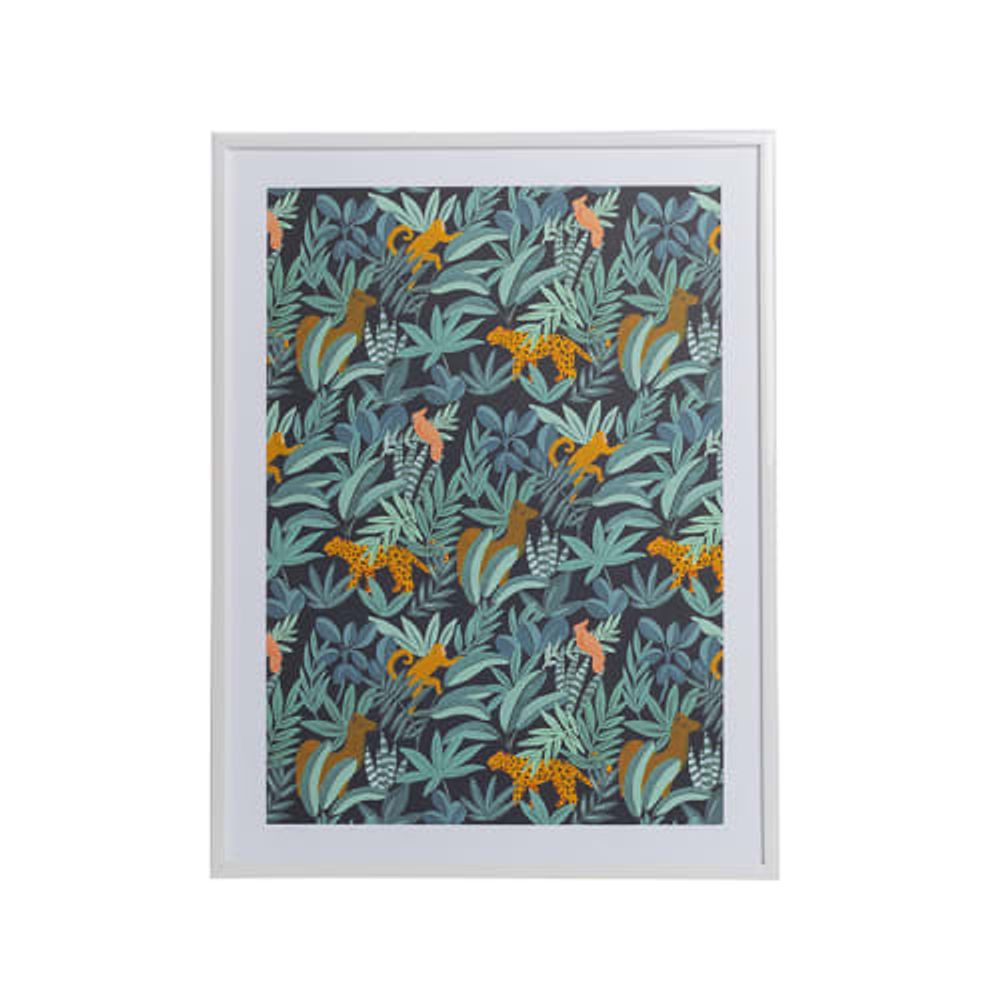 Affiche A3 imprimée guépards dans la jungle 30x40 | Maisons du Monde