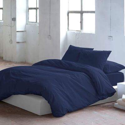 Housse de couette en coton marine200x200 cm | Maisons du Monde