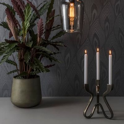 Bougeoir en aluminium H20,5cm | Maisons du Monde