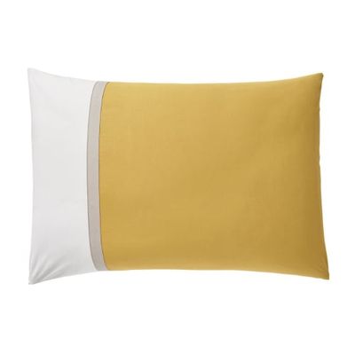 Taie d'oreiller rectangle bicolore en coton 50x70 | Maisons du Monde