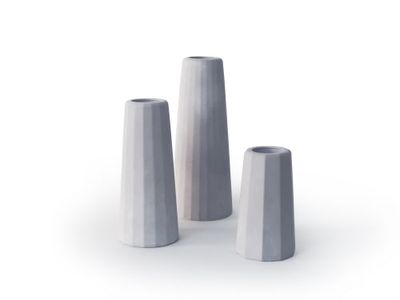 Trio de vases soliflores en béton | Maisons du Monde