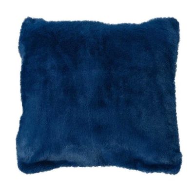 Housse de coussin en imitation fourrure polyester minuit 45x45 | Maisons du Monde