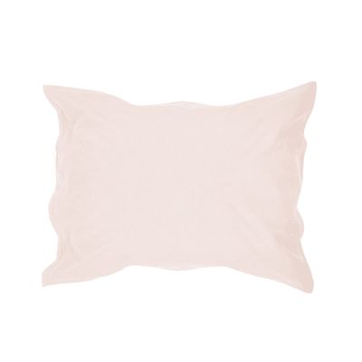Taie d'oreiller coton lavé rose nude 50x70 | Maisons du Monde