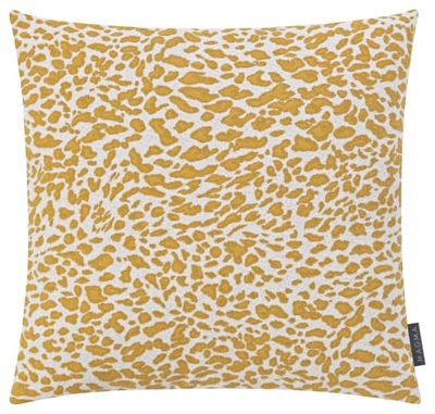 Housse de coussin jacquard motif léopard jaune  50x50 | Maisons du Monde