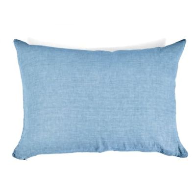Taie d'oreiller en lin pur lavé Turquoise 50x70 | Maisons du Monde
