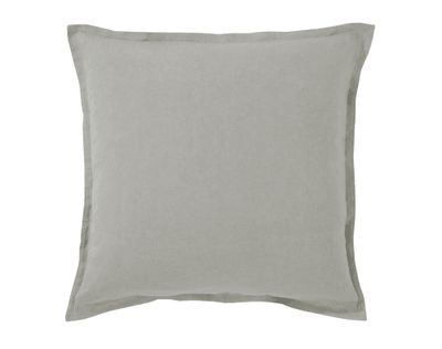 Taie d'oreiller 50x70 en lin lavé gris carbone | Maisons du Monde