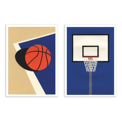 DUO OAKLAND BASKETBALL TEAM - 2 Affiches d'art 30 x 40 cm | Maisons du Monde