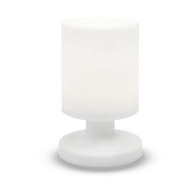Lampe de table sans fil plastique blanc H21cm | Maisons du Monde
