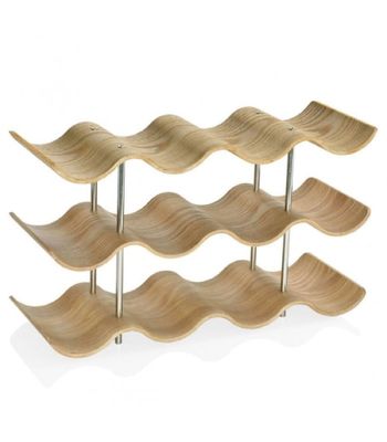 Porte bouteilles pour plan de travail en bois 12 bouteilles | Maisons du Monde
