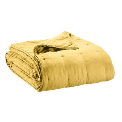 Jeté de lit  en lin absynthe 180 x 260 | Maisons du Monde