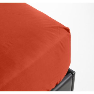 Drap housse en percale marron 140x200 | Maisons du Monde