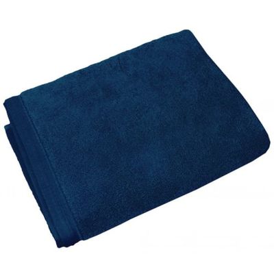 Drap de bain uni en coton bleu 95x140 | Maisons du Monde