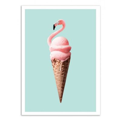 FLAMINGO CONE -  Affiche d'art 50 x 70 cm | Maisons du Monde