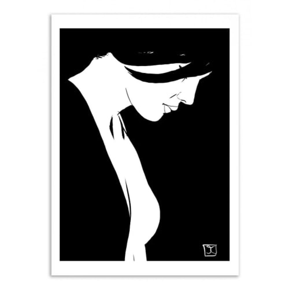 WOMAN BLACK AND WHITE -  Affiche d'art 50 x 70 cm | Maisons du Monde