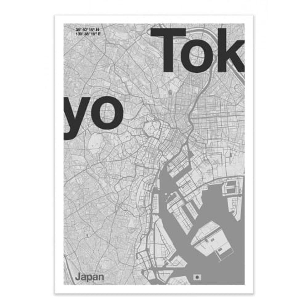 TOKYO MINIMALIST MAP -  Affiche d'art 50 x 70 cm | Maisons du Monde