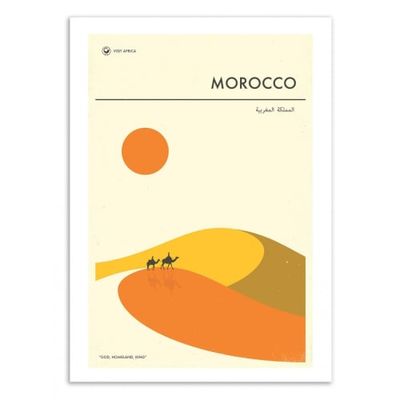 MOROCCO TRAVEL POSTER -  Affiche d'art 50 x 70 cm | Maisons du Monde