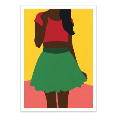 GIRL WITHTOP AND SKIRT -  Affiche d'art 50 x 70 cm | Maisons du Monde