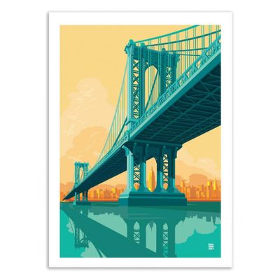 MANHATTAN BRIDGE -  Affiche d'art 50 x 70 cm | Maisons du Monde