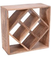 Porte bouteilles en bois 8 bouteilles 33x33cm | Maisons du Monde