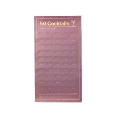 Affiche 50 cocktails à déguster 64x35cm | Maisons du Monde