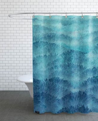 Rideau de douche en polyester en Bleu & Turquoise/150x200 | Maisons du Monde