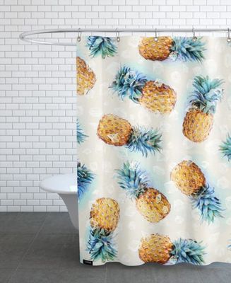 Rideau de douche en polyester en Gris & Jaune/150x200 | Maisons du Monde