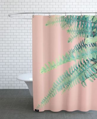 Rideau de douche en polyester en Rose & Vert/150x200 | Maisons du Monde