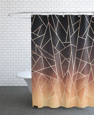 Rideau de douche en polyester en Marron & Noir/150x200 | Maisons du Monde