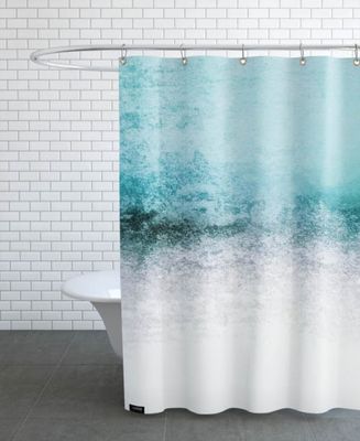 Rideau de douche en polyester en Bleu & Vert/150x200 | Maisons du Monde