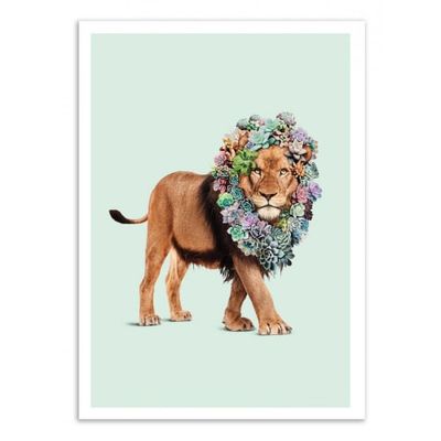SUCCULENT LION -  Affiche d'art 50 x 70 cm | Maisons du Monde