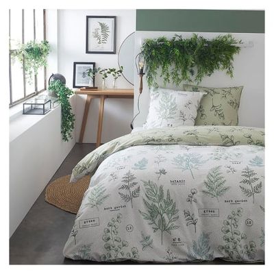 Parure de lit 2 personnes imprimé floral en Coton Blanc 220x240 cm | Maisons du Monde