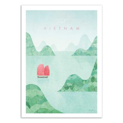 VISIT VIETNAM -  Affiche d'art 50 x 70 cm | Maisons du Monde
