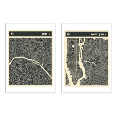DUO PARIS AND NEW-YORK -  2 Affiches d'art 30 x 40 cm | Maisons du Monde