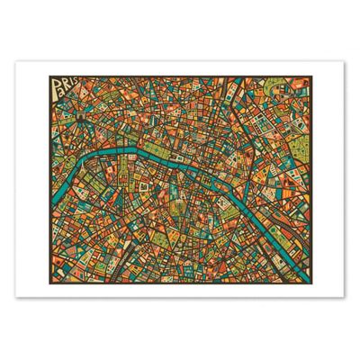 PARIS STREET MAP -  Affiche d'art 50 x 70 cm | Maisons du Monde