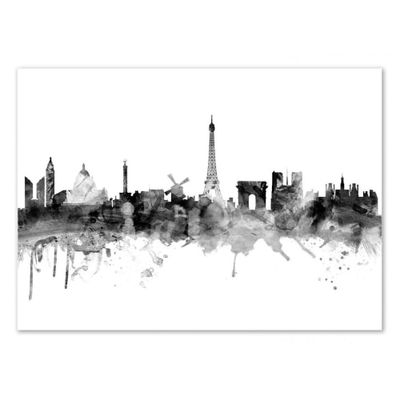 PARIS FRANCE SKYLINE -   Affiche d'art 50 x 70 cm | Maisons du Monde