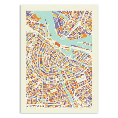 AMSTERDAM RAINBOW MAP - Affiche d'art 50 x 70 cm - Muzungu | Maisons du Monde