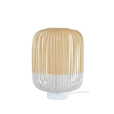 Lampe à poser bambou blanc H39cm | Maisons du Monde