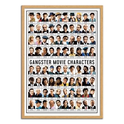 GANGSTER MOVIE CHARACTERS -  Affiche d'art 50 x 70 cm | Maisons du Monde
