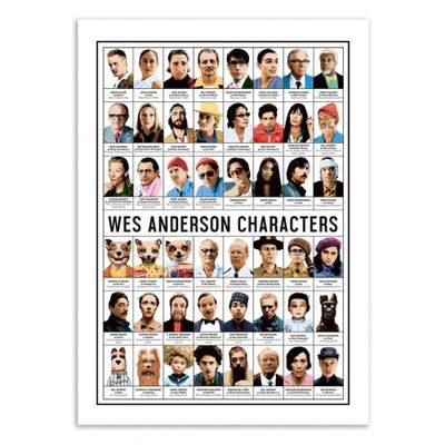 WES ANDERSON CHARACTERS -  Affiche d'art 50 x 70 cm | Maisons du Monde
