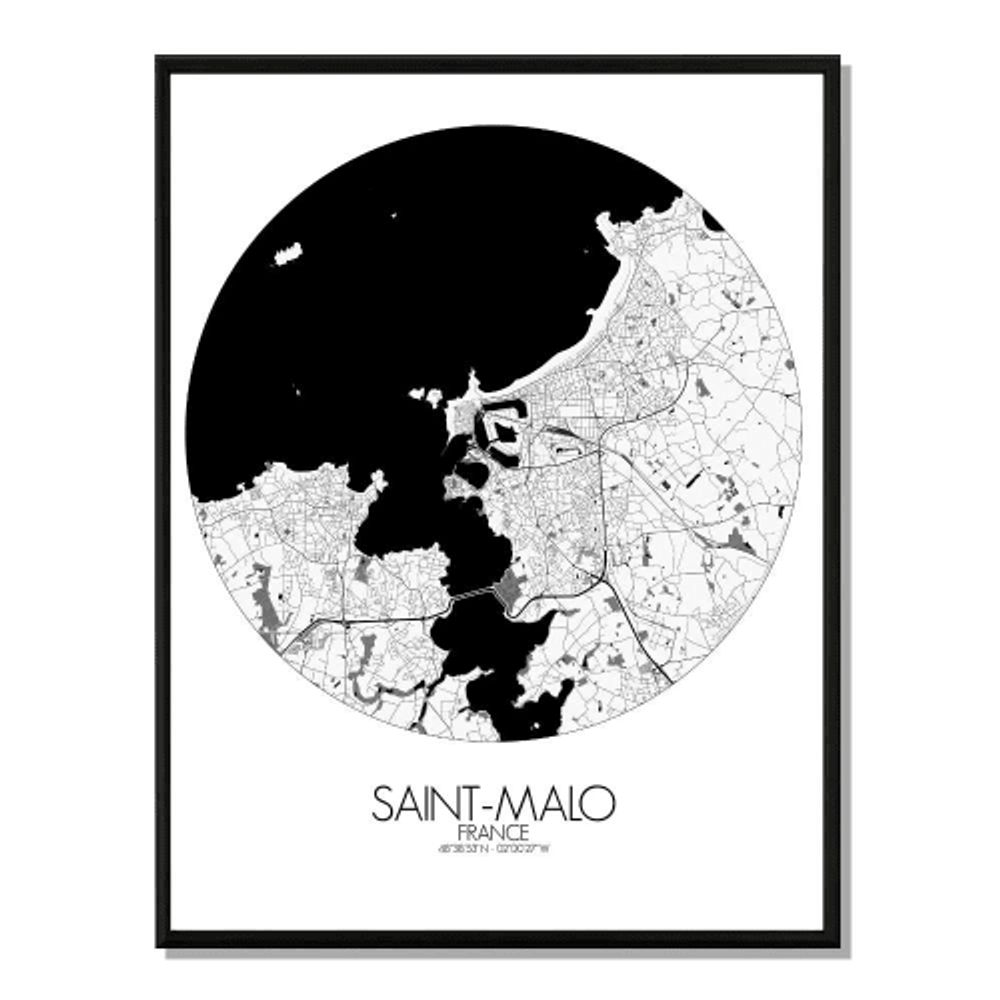 ST MALO - Carte City Map Rond | Maisons du Monde