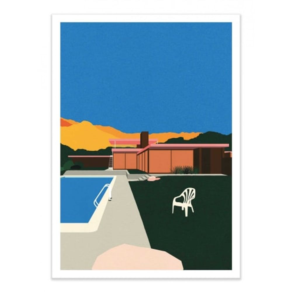 KAUFMANN DESERT HOUSE POOLSIDE -  Affiche d'art 50 x 70 cm | Maisons du Monde