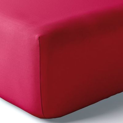 Drap housse coton 140x200 cm framboise | Maisons du Monde