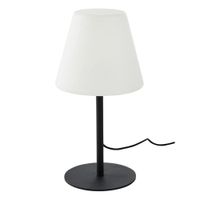 Grande lampe de table filaire acier blanc H52cm | Maisons du Monde