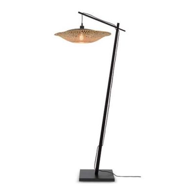 Lampadaire en bambou noir suspendu H176cm | Maisons du Monde