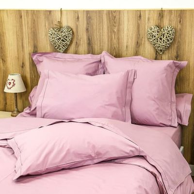 Housse de couette 200 fils en percale coton violet 240x260 cm | Maisons du Monde