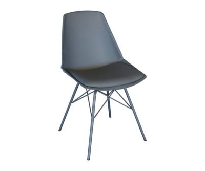 Chaise design avec coussin gris | Maisons du Monde
