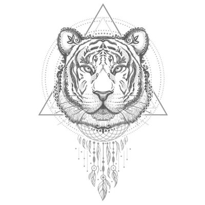 Décoration adhésive murale tigre 50x70cm | Maisons du Monde