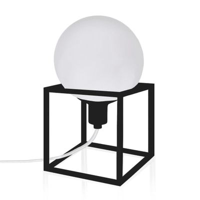 Lampe à poser verre/métal H24cm | Maisons du Monde